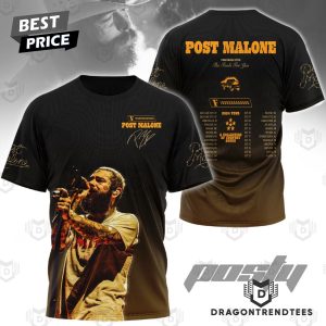 Post Malone 2024 Tour A Collection Of Country Songs 3D T-Shirt