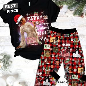 Aretha Franklin Merry Christmas To All Of You Signature Pajamas Set