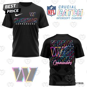 Washington Commanders – Crucial Catch Intercept Cancer 3D T-Shirt