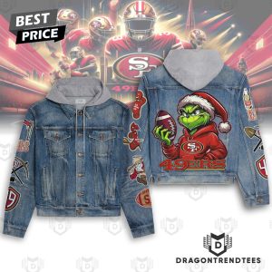 Grinch x San Francisco 49ers Hooded Denim Jacket