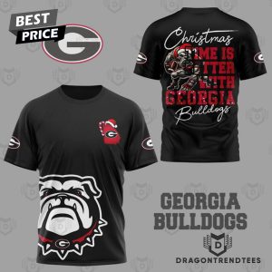 Christmas Time Is Better With Georgia Bulldogs 3D T-Shirt – Black