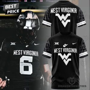 2024 West Virginia Mountaineers Design Black 3D T-Shirt