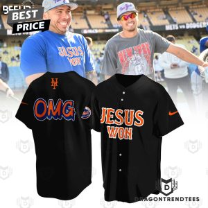 Jesus Won X New York Mets 2024 Baseball Jersey – Black