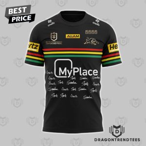 Penrith Panthers 2024 Champions Premiers 4-In-A-Row Signature 3D T-Shirt