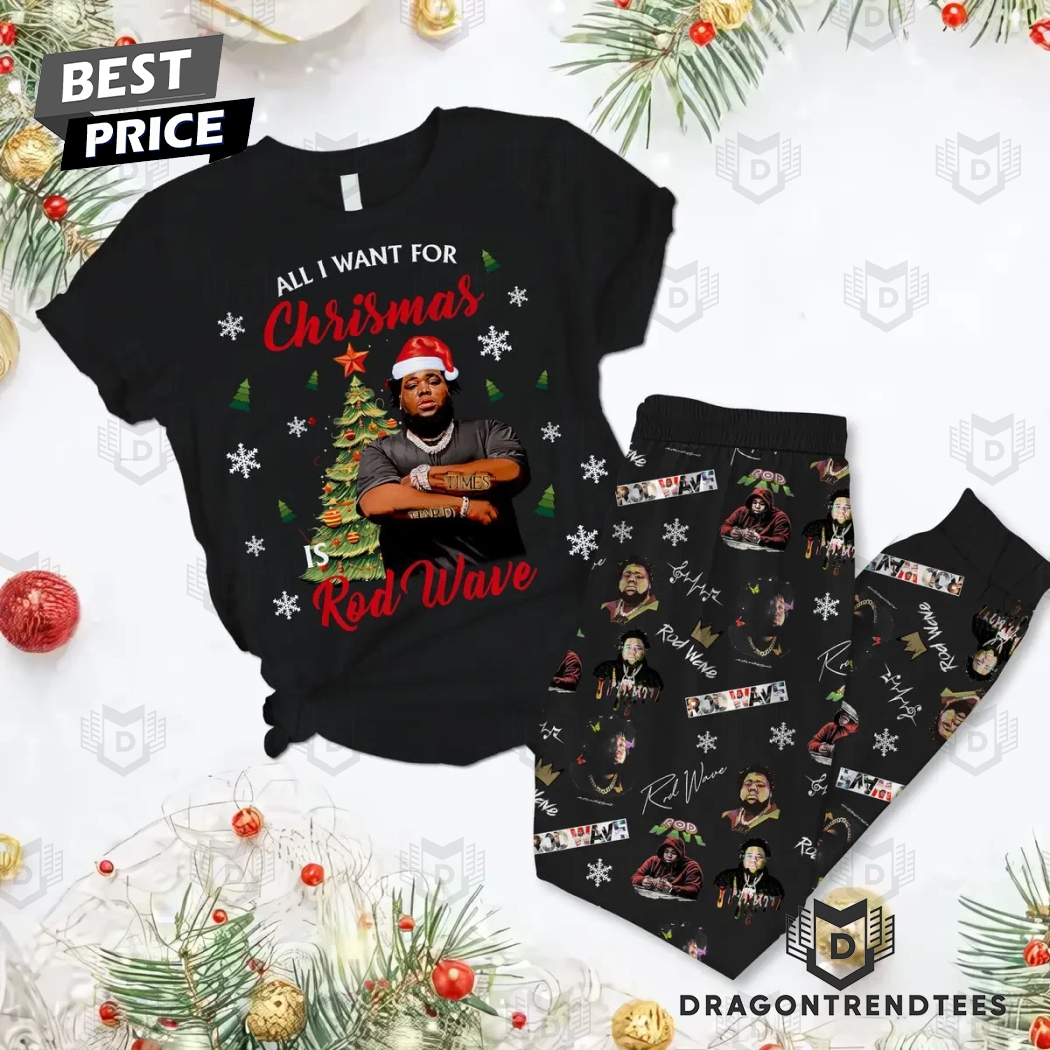 All I Want For Christmas Rod Wave Pajamas Set All I Want For Christmas Rod Wave Pajamas Set