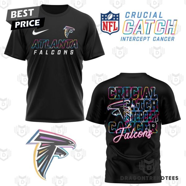 Atlanta Falcons Crucial Catch Intercept Cancer 3D T-Shirt