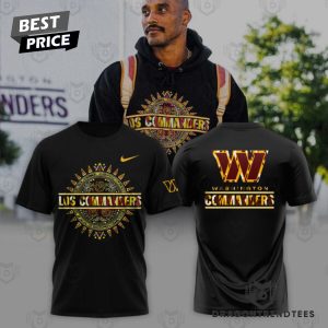 2024 LOS Washington Commanders Black 3D T-Shirt