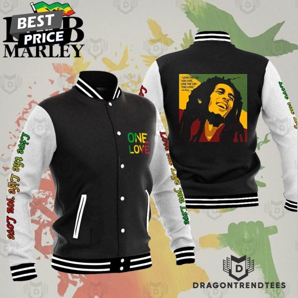 Bob Marley Live The Life You Love Baseball Jacket