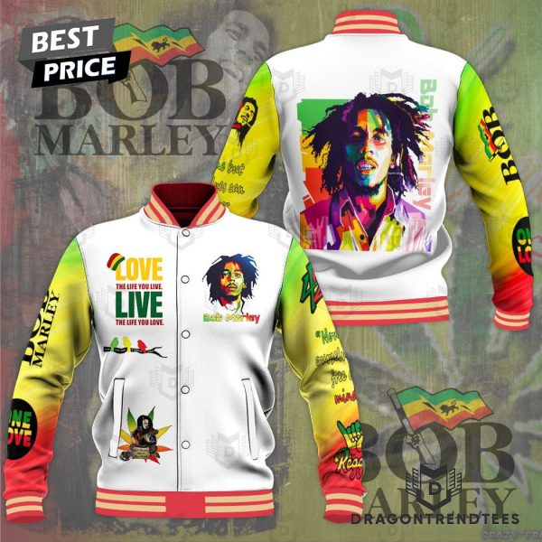 Bob Marley Love The Life You Live Baseball Jacket