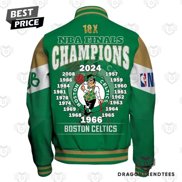 Boston Celtics 18x Champions 2024 Baseball Jacket