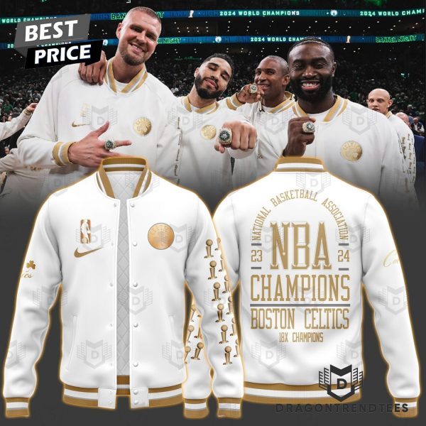 Boston Celtics 18X Champions 2024 National Basketball Association Baseball Jacket