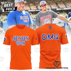 Jesus Won X New York Mets 2024 3D T-Shirt – Orange