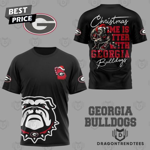 Christmas Time Is Better With Georgia Bulldogs 3D T-Shirt – Black