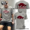 Coach John Calipari Arkansas Razorbacks Basketball 3D T-Shirt – Grey