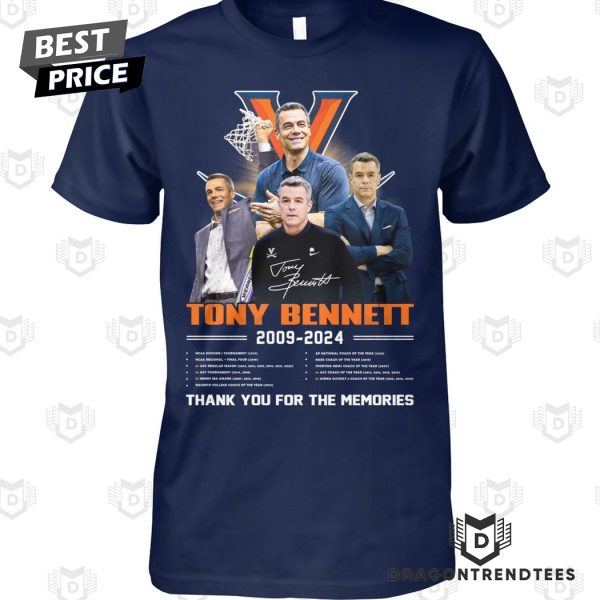 Coach Tony Bennett 2009-2024 Signature Thank You For The Memories Unisex T-Shirt