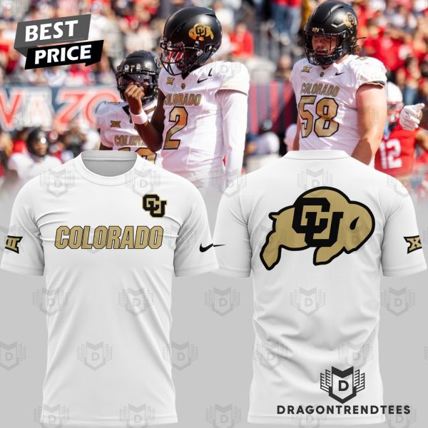 Colorado Buffaloes Football 2024 Logo 3D T-Shirt – White