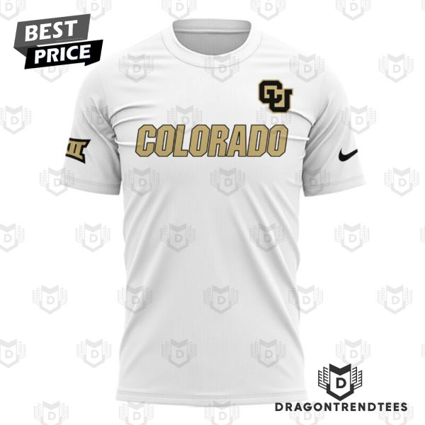 Colorado Buffaloes Football 2024 Logo 3D T-Shirt – White