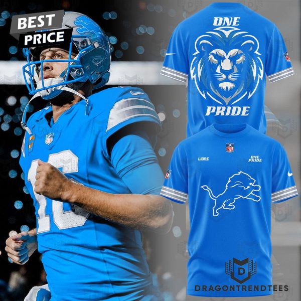 Detroit Lions One Pride 2024 Design 3D T-Shirt – Blue