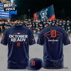 Detroit Tigers Navy 2024 Postseason Locker Room 3D T-Shirt