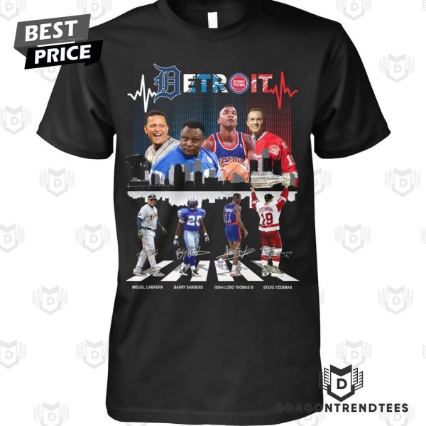 Detroit Tigers x Detroit Lions x Detroit Pistons x Detroit Red Wings Signature Unisex T-Shirt