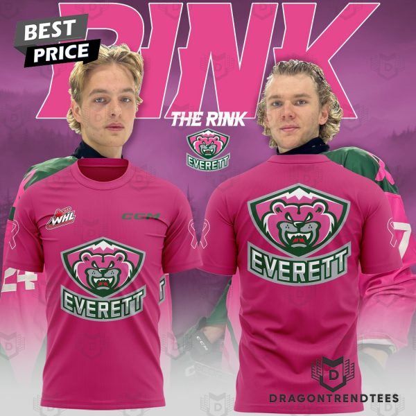 Everett Silvertips 2024 Pink The Rink 3D T-Shirt