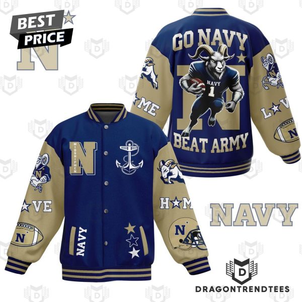 Go Navy Midshipmen Beat Army Baseball Jacket