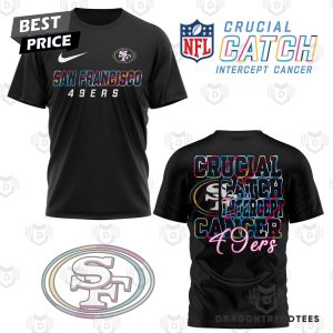 San Francisco 49ers Crucial Catch Intercept Cancer 3D T-Shirt