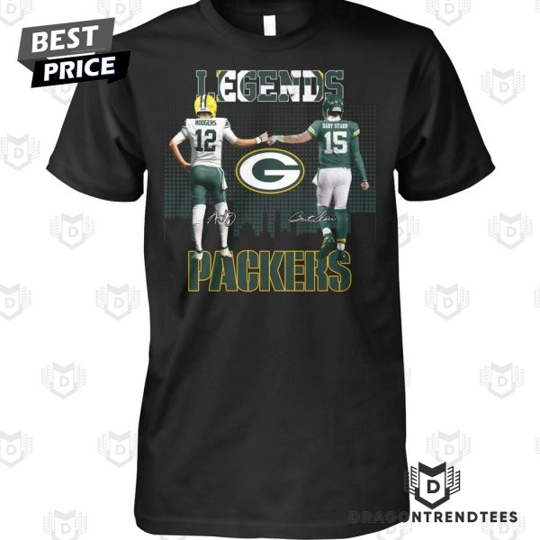 Green Bay Packers Legends Aaron Rodgers x Bart Starr Signature Unisex T-Shirt