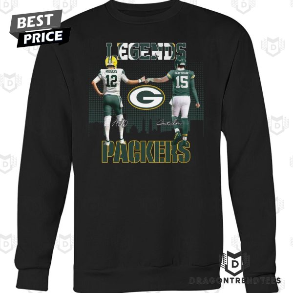 Green Bay Packers Legends Aaron Rodgers x Bart Starr Signature Unisex T-Shirt