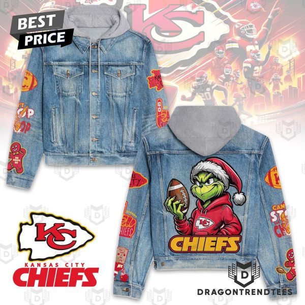 Grinch x Kansas City Chiefs Hooded Denim Jacket