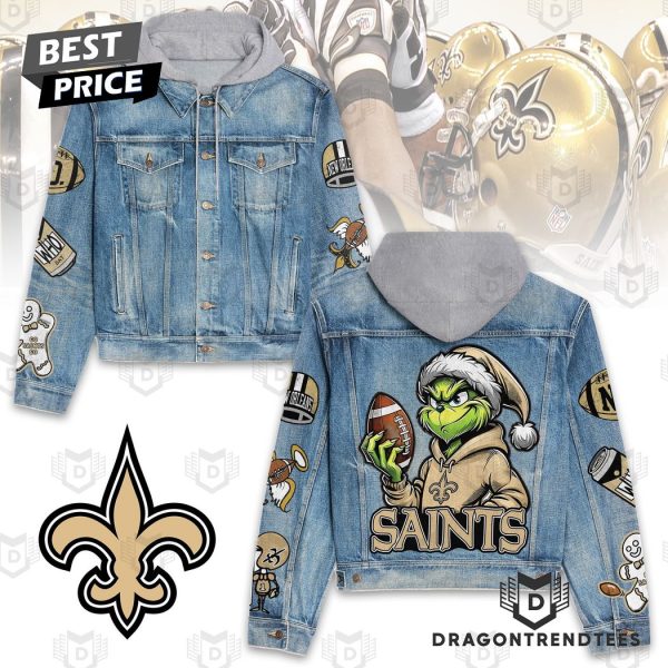 Grinch x New Orleans Saints Hooded Denim Jacket