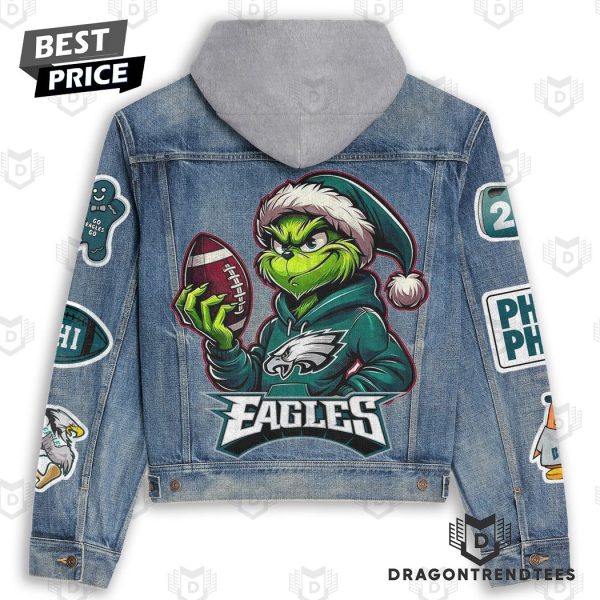 Grinch x Philadelphia Eagles Hooded Denim Jacket