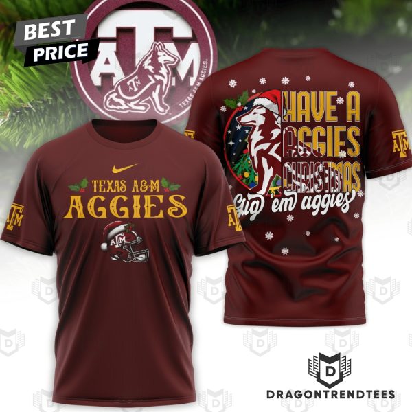 Have A Texas A&m Aggies Christmas 3D T-Shirt