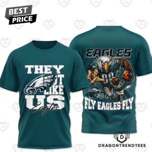 Philadelphia Eagles – They Not Like Us – Fly Eagles Fly 3D T-Shirt