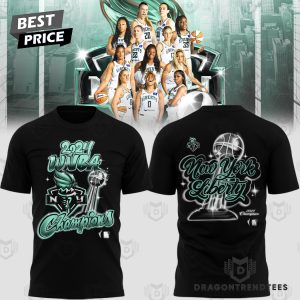 WNBA Finals Champions New York Liberty 3D T-Shirt – Black