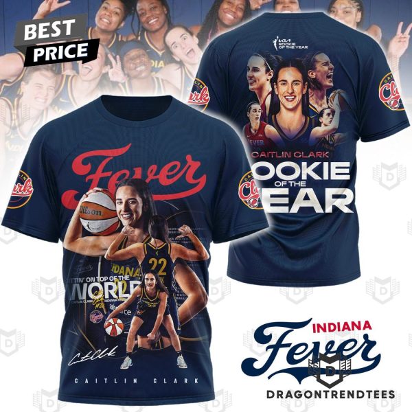 Indiana Fever Caitlin Clark Rookie Of The Year Signature 3D T-Shirt