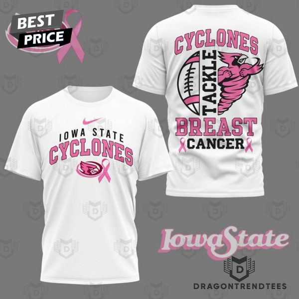 Iowa State Cyclones Tackle Breast Cancer 3D T-Shirt