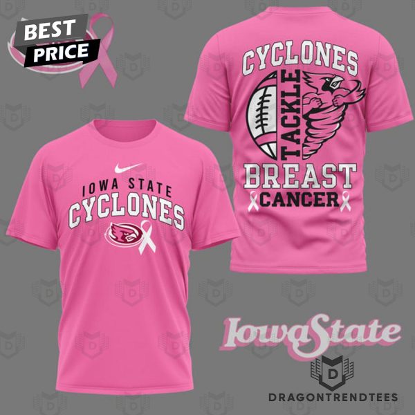 Iowa State Cyclones Tackle Breast Cancer 3D T-Shirt – Pink