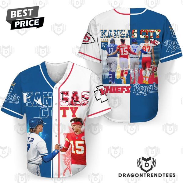 Kansas City Chiefs x Kansas City Royals Signature Baseball Jersey