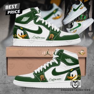 Personalized Ben Herbstreit x Oregon Ducks Air Jordan 1 High Top – Green