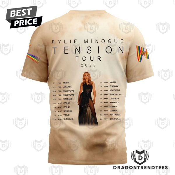 Kylie Minogue Tension Tour 2025 Signature 3D T-Shirt