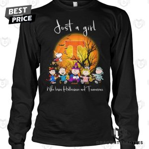 Just A Girl Who Love Halloween And Tennessee Volunteers Unisex T-Shirt