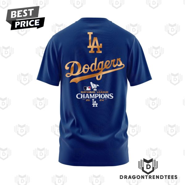 Los Angeles Dodgers 2024 National League Champions 3D T-Shirt – Blue