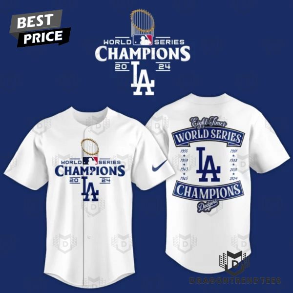 Los Angeles Dodgers 2024 World Series Champions Eight Times Baseball Jersey