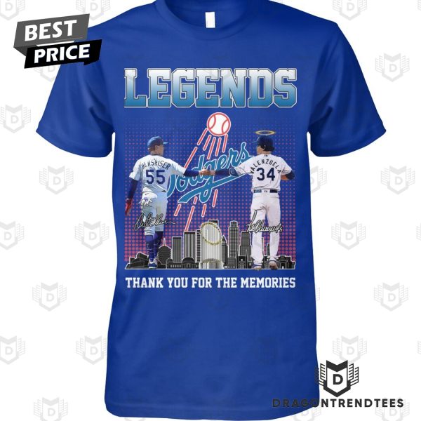 Los Angeles Dodgers Orel Hershiser x Fernando Valenzuela Legends Signature Thank You For The Memories Unisex T-Shirt