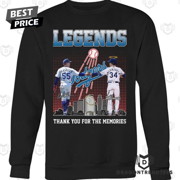 Los Angeles Dodgers Orel Hershiser x Fernando Valenzuela Legends Signature Thank You For The Memories Unisex T-Shirt