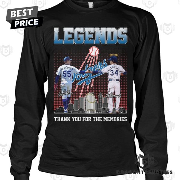 Los Angeles Dodgers Orel Hershiser x Fernando Valenzuela Legends Signature Thank You For The Memories Unisex T-Shirt