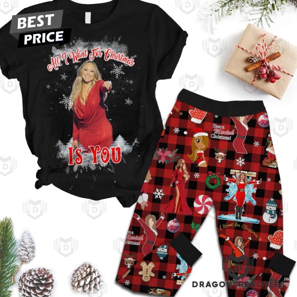 Mariah Carey Merry Christmas One And All Pajamas Set