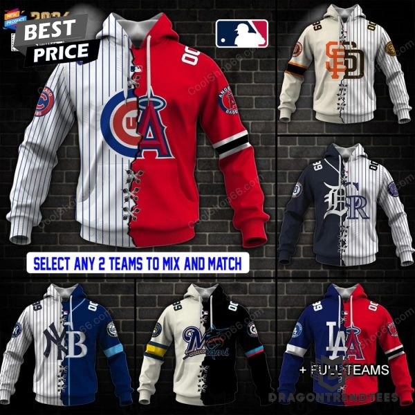 Mix 2 MLB Teams Collection Your Teams Design Hoodie