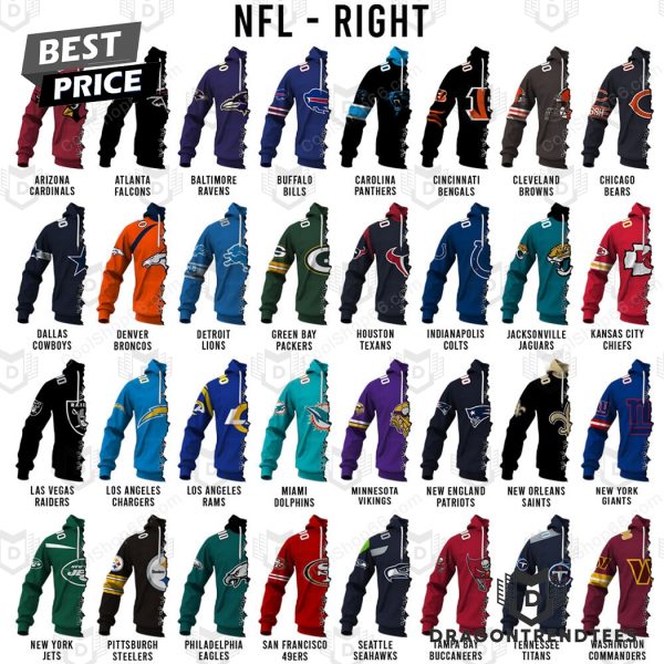 Mix 2 NFL Teams Collection Your Teams Design Hoodie